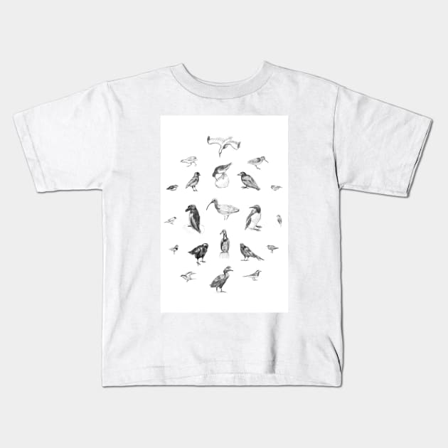 Manx Fauna – Birds Kids T-Shirt by crumpetsandcrabsticks